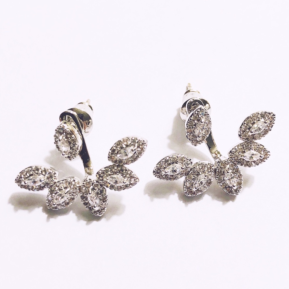 CUBIC ZIRCONIA CZ TEAR EARRINGS